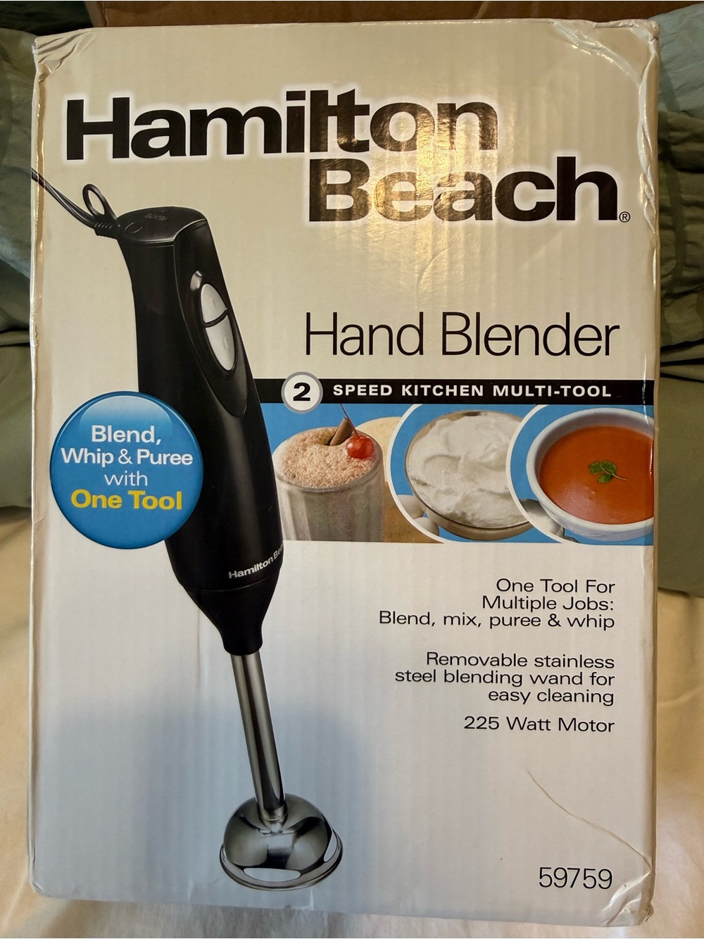 Hamilton Beach Black and Silver Hand Blender - 2-Speed Immersion Mixer